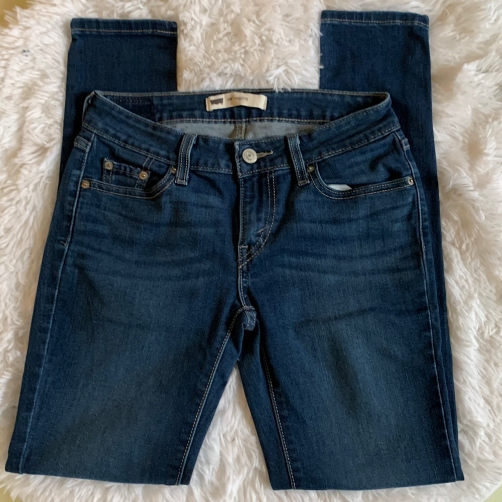 Levi's 535 Mid- Rise Dark Wash Leggings
